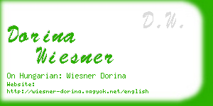 dorina wiesner business card